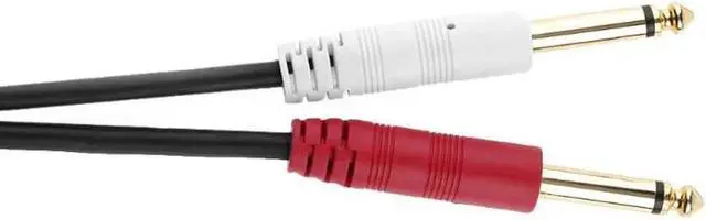 Alt view image 4 of 5 - 1Pcs Gold Plated 3.5mm Jack to Dual 6.35mm Male to Male Splitter Adapter Audio Cable Wire for Mixer Amplifier Speaker Audio Cable 4.92ft