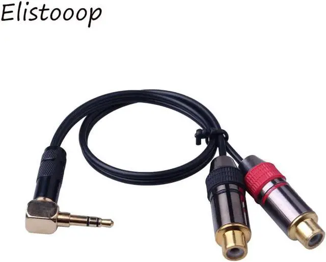 Alt view image 3 of 4 - 1Pcs 3.5mm Audio to RCA Extension Cable 1/8inch TRS Stereo Male to 2 RCA Female Stereo Audio Extension Splitter Adapter Cable Wire
