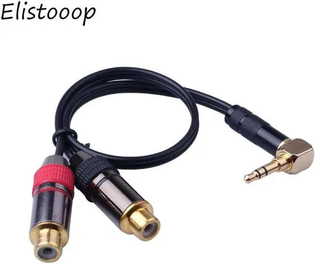 Alt view image 2 of 4 - 1Pcs 3.5mm Audio to RCA Extension Cable 1/8inch TRS Stereo Male to 2 RCA Female Stereo Audio Extension Splitter Adapter Cable Wire