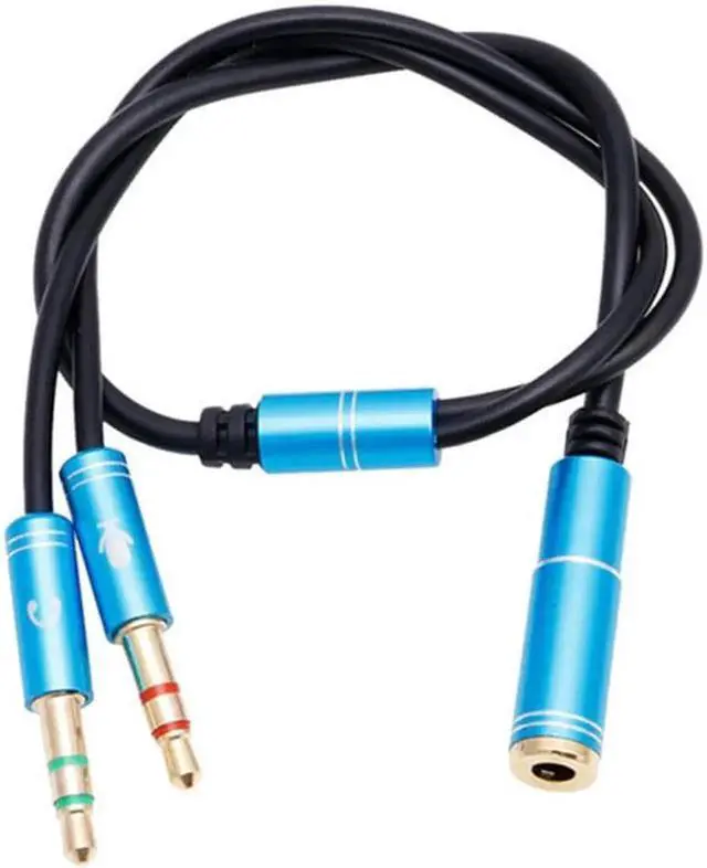 Alt view image 4 of 6 - 1Pcs SIANCS 35cm Earphone Splitter 3.5mm Stereo Audio Male to 2 Female Headset Mic Audio Extension Cable Y Splitter Cable Adapter