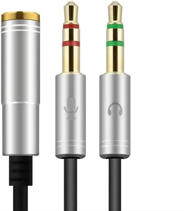 Alt view image 6 of 6 - 1Pcs SIANCS 35cm Earphone Splitter 3.5mm Stereo Audio Male to 2 Female Headset Mic Audio Extension Cable Y Splitter Cable Adapter