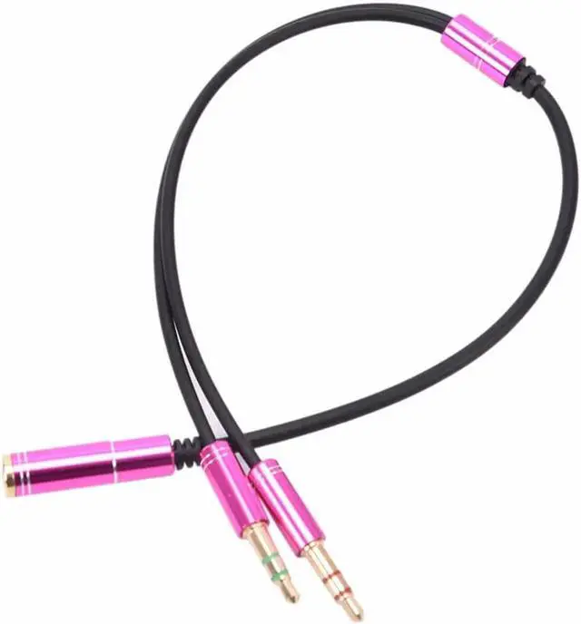 Alt view image 2 of 6 - 1Pcs SIANCS 35cm Earphone Splitter 3.5mm Stereo Audio Male to 2 Female Headset Mic Audio Extension Cable Y Splitter Cable Adapter