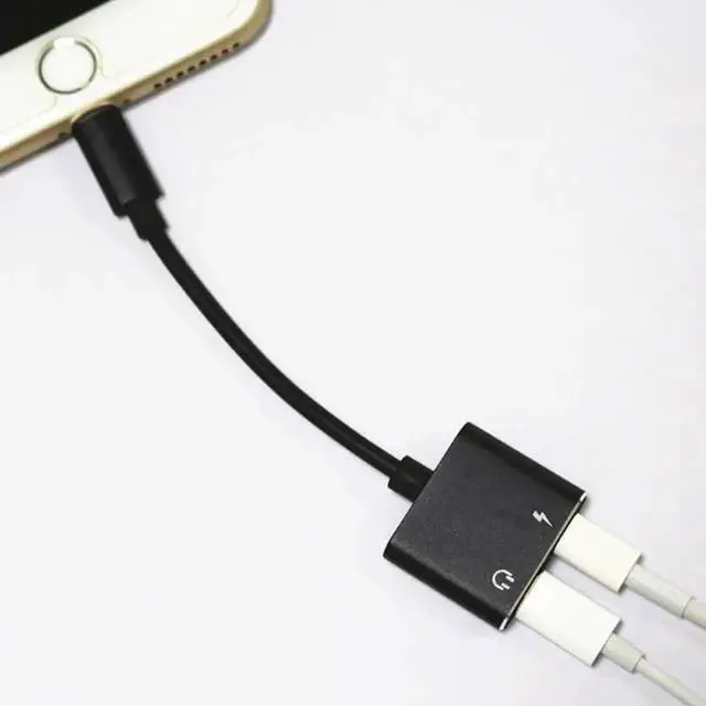 Alt view image 3 of 6 - 1Pcs Audio Cable Charger 2 in 1 Data Cable For Iphone 7 8 Plus X For Lighting To Dual Lighting Earphone Cable Splitter for Ipads