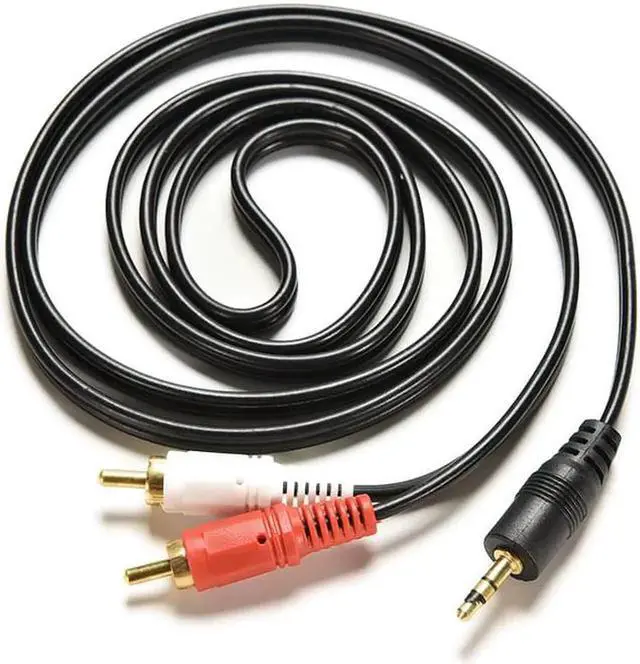 Alt view image 5 of 6 - 1Pcs 1.5m 5 ft Y 3.5mm Audio Jack Plug 1 Male to Male Dual 2 RCA Jack Adapter Cable Stereo PC Audio Splitter