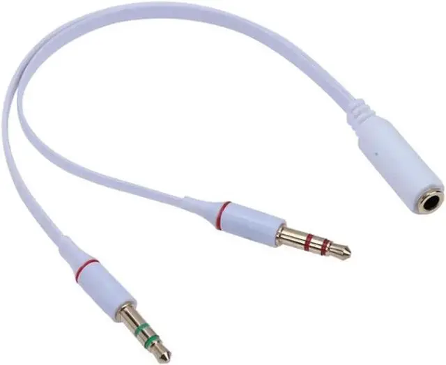 Alt view image 4 of 6 - 1Pcs 3.5mm Stereo Audio Y Splitter 2 Jack Male to 1 Female Headphone Mic Audio Adapter Extension Cable for Computer Headset Phone --black