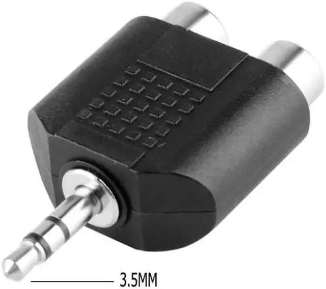 Alt view image 3 of 5 - 2Pcs 3.5mm Male to 2 RCA Female 3.5mm Jack 1/8" TRS Y Splitter 2RCA Stereo Adapter Converter Audio Cable Connector