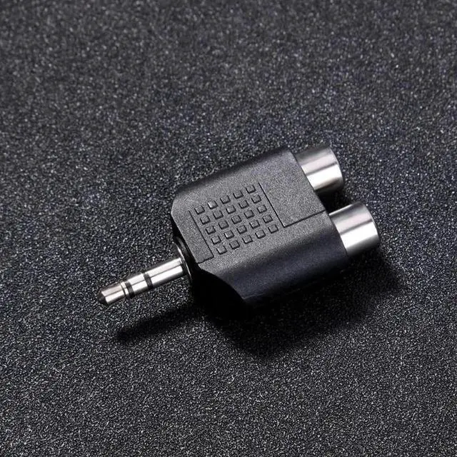 Alt view image 5 of 5 - 2Pcs 3.5mm Male to 2 RCA Female 3.5mm Jack 1/8" TRS Y Splitter 2RCA Stereo Adapter Converter Audio Cable Connector