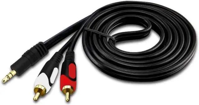 Main image of 1Pcs 3.5mm to 2 RCA Audio Cable Male to Male AUX Auxiliary Headphone Jack Plug Y Adapter Splitter Converter to Left/Right Stereo 2RCA