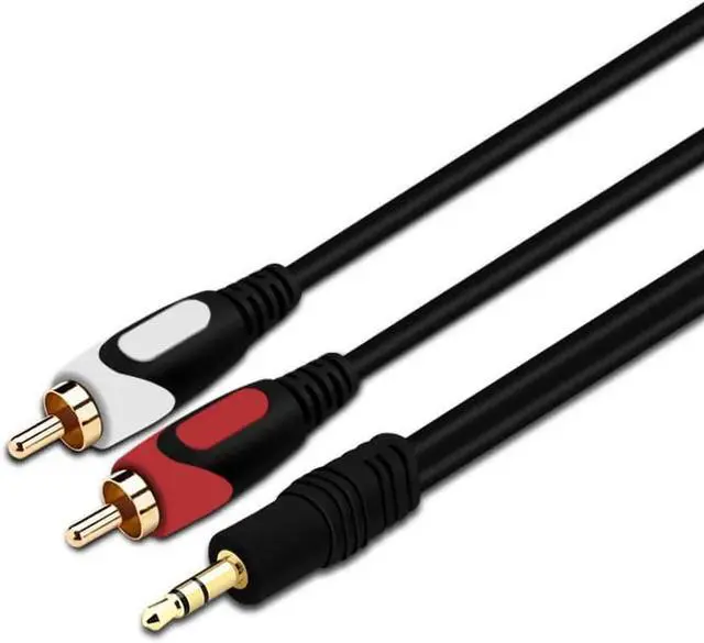 Alt view image 4 of 6 - 1Pcs 3.5mm to 2 RCA Audio Cable Male to Male AUX Auxiliary Headphone Jack Plug Y Adapter Splitter Converter to Left/Right Stereo 2RCA