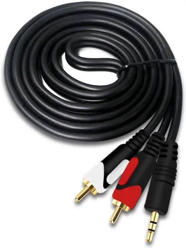 Alt view image 5 of 6 - 1Pcs 3.5mm to 2 RCA Audio Cable Male to Male AUX Auxiliary Headphone Jack Plug Y Adapter Splitter Converter to Left/Right Stereo 2RCA