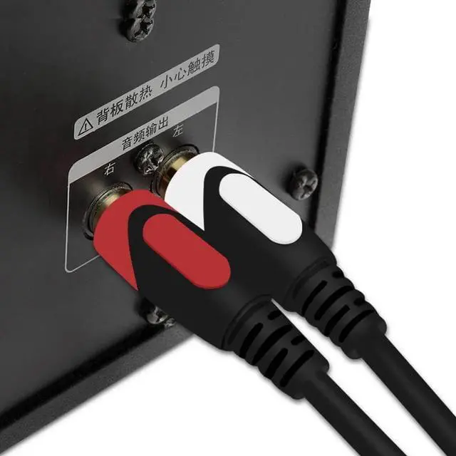 Alt view image 2 of 6 - 1Pcs 3.5mm to 2 RCA Audio Cable Male to Male AUX Auxiliary Headphone Jack Plug Y Adapter Splitter Converter to Left/Right Stereo 2RCA