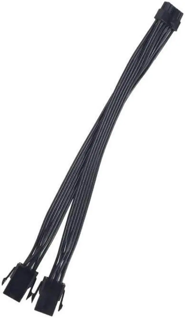 Alt view image 2 of 7 - Dual PCIe 6/8 Pin Female to Mini 12 Pin Male GPU Power Adapter Cable Compatible with NVIDIA GeForce RTX 30 Series RTX 3080 RTX 3090 GPU (Double 6Pin)