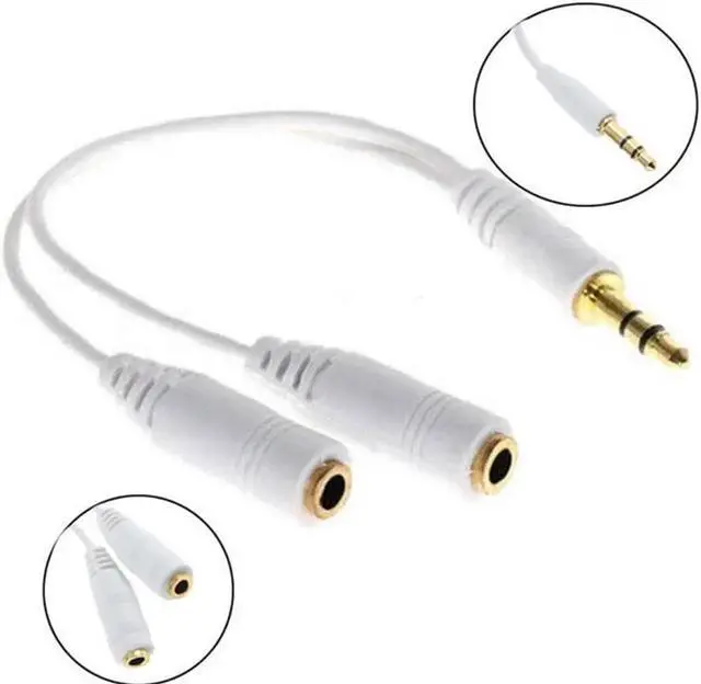 Alt view image 4 of 5 - 1Pcs 1 into 2 3.5mm Earphone Y Splitter Cable Jack Male to Double Female Adapter Headphone Extension Cable For Computer Phone Speaker