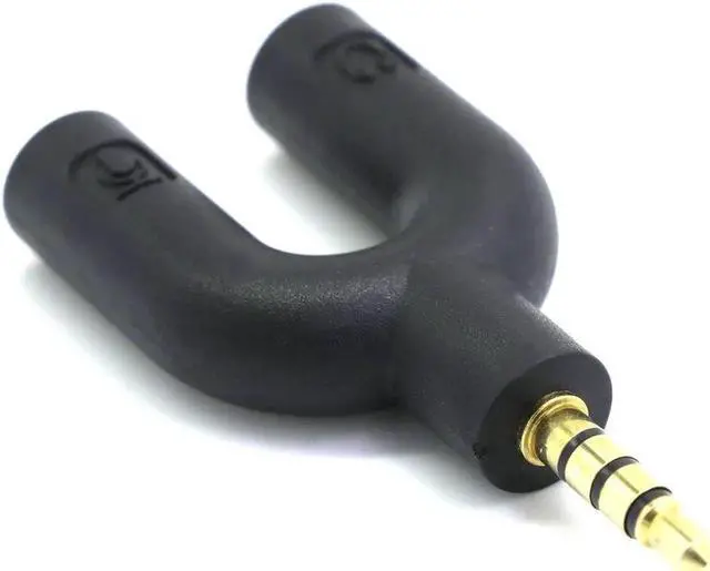 Alt view image 6 of 6 - 1Pcs Headphone Microphone Splitter 3.5mm Audio Splitter U Jack to Headphone Microphone 2 Way U Splitter Converter Adaptor