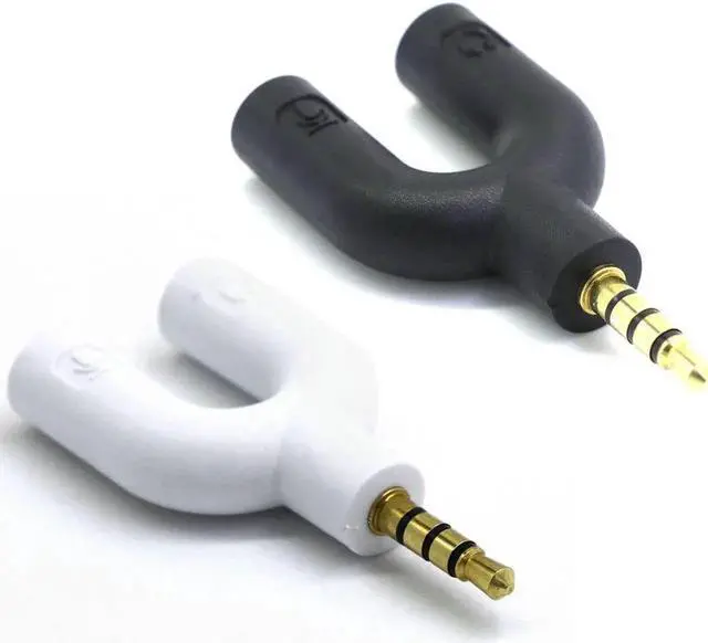 Main image of 1Pcs Headphone Microphone Splitter 3.5mm Audio Splitter U Jack to Headphone Microphone 2 Way U Splitter Converter Adaptor