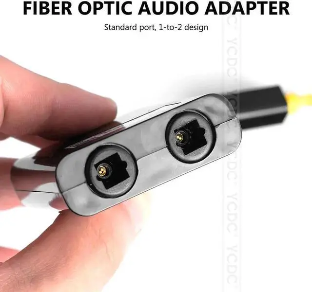 Alt view image 4 of 6 - 1Pcs YCDC 1to2 SPDIF/Toslink Digital Optical Audio Splitter Toslink Switcher Adapter SPDIF Optical Cable Switch Splitter Hub