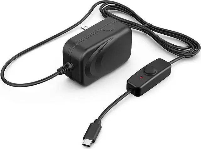 Alt view image 3 of 3 - 2pcs NorthPada Raspberry Pi 3 Model B B+ A+ Plus Power Supply Charger AC Adapter Cord 5V 3A PSU Micro USB 5 Feet with Power On/Off Switch, with a USB C Adapter for Raspberry Pi 4 Model B, Pi 400 - OEM