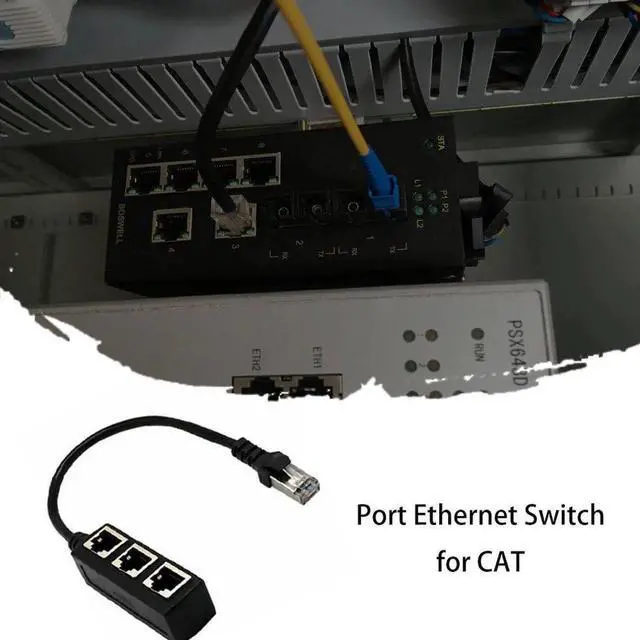 Alt view image 5 of 5 - 1Pcs Exquisitely Designed Durable 1 To 3 Port Ethernet Switch RJ45 Y Splitter Adapter Cable for CAT 5/CAT 6 LAN