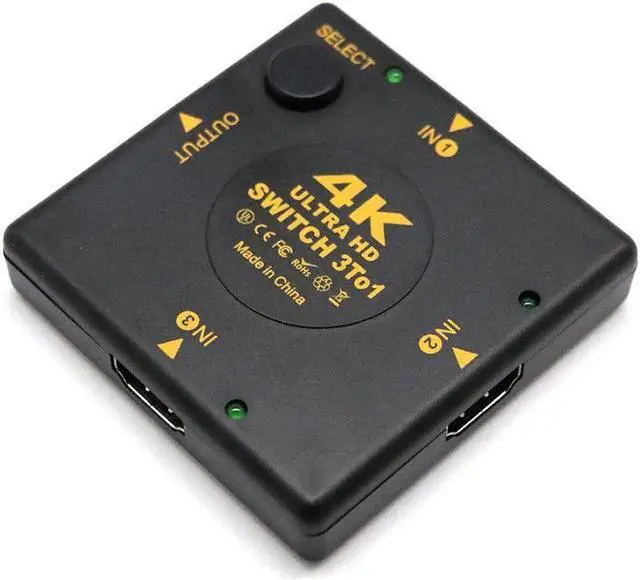 Alt view image 3 of 6 - 1Pcs 4K HDMI Switch Box Selector 3 In 1 Out kvm Audio Extractor Hub Splitter Switcher