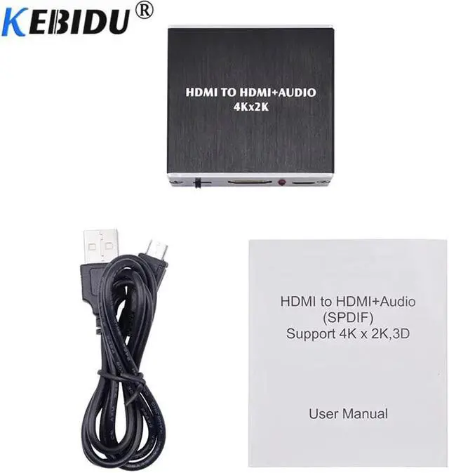 Main image of 1Pcs HDMI Audio Extractor HDMI to HDMI with Optical TOSLINK SPDIF + 3.5mm Stereo Extractor Converter Audio Splitter Adapter