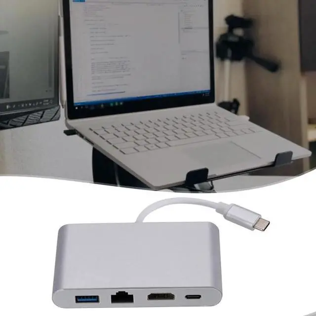 Alt view image 2 of 6 - 1Pcs USB Type C to HDMI USB C USB 3.0 4K AV Audio Video Cable Converter HUB Adapter Splitter OTG Charger