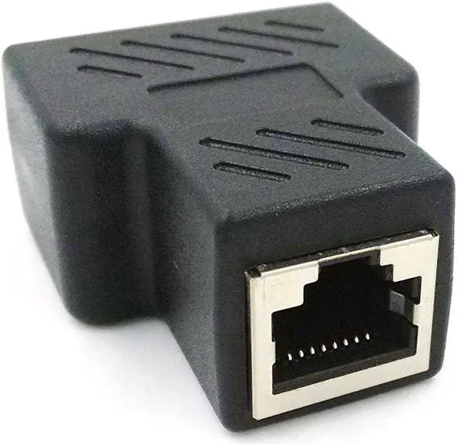 Alt view image 4 of 4 - 2PCS RJ45 Splitter Connectors 1 to 2 Port Female CAT 5/CAT 6 LAN Ethernet Socket Connector Adapter for Computer Laptop PC