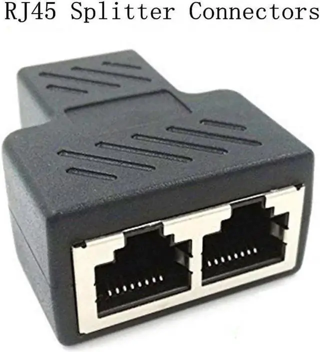 Alt view image 2 of 4 - 2PCS RJ45 Splitter Connectors 1 to 2 Port Female CAT 5/CAT 6 LAN Ethernet Socket Connector Adapter for Computer Laptop PC