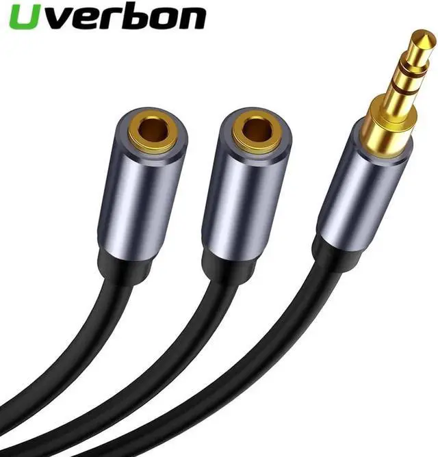 Main image of 1Pcs Splitter Headphone Cable For Computer 3.5mm Female to 2 Male 3.5mm Audio Connector Male to Dual Female 3.5 AUX Audio Adapter