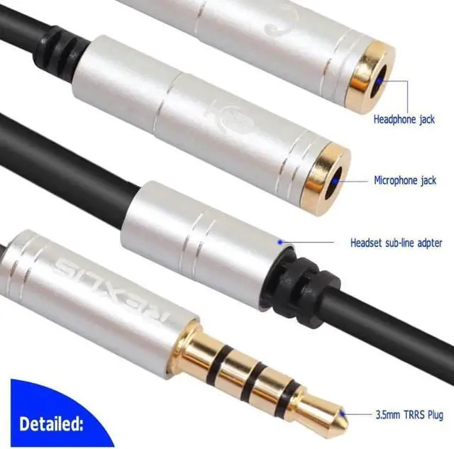 Alt view image 5 of 6 - 1Pcs 3.5mm Male to Headphone+Mic Audio Splitter Cable for Phone PC Tablet Splitter Cable Adapter Stereo Audio Mic Extension Cable New