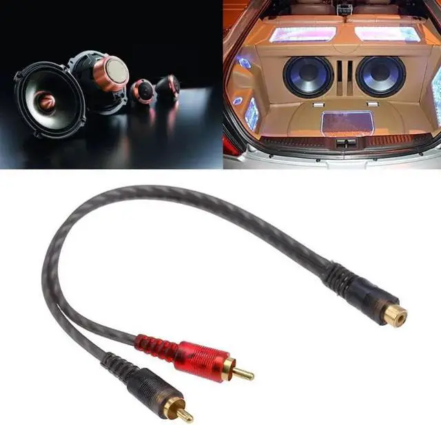 Alt view image 6 of 6 - 1Pcs Audio wires for 1 RCA Female to 2 RCA Male Y Splitter Cable Converter Cord Adapter Cable For Car Audio System MP3 For Phone
