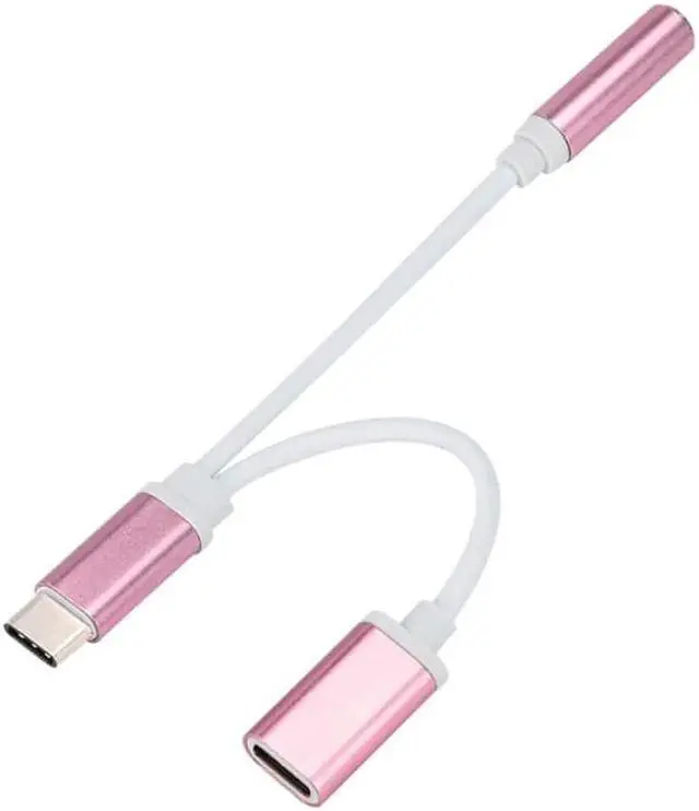 Alt view image 3 of 6 - 1Pcs 2 in 1 USB C Type C Male Audio Cable to 3.5mm Female Audio Jack Headset Adapter For Type C Phone Audio Splitter New