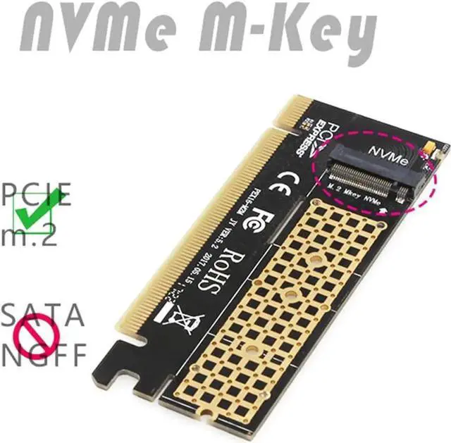 Alt view image 2 of 7 - Swift MX16 M.2 NVMe SSD NGFF to PCIE 3.0 X16 Adapter M Key Interface Ccard Suppor PCI Express x16 2280 Size m.2 Full Speed (MX16)