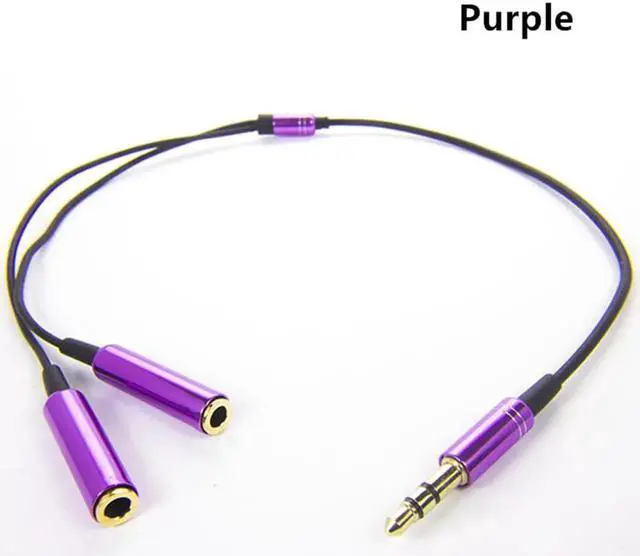 Alt view image 5 of 6 - 1Pcs 3.5mm Headphone Jack Auxiliary Audio Adapter 1 to 2 Audio Cable TPE Extension Cable For PC Microphone Splitter Male To Female