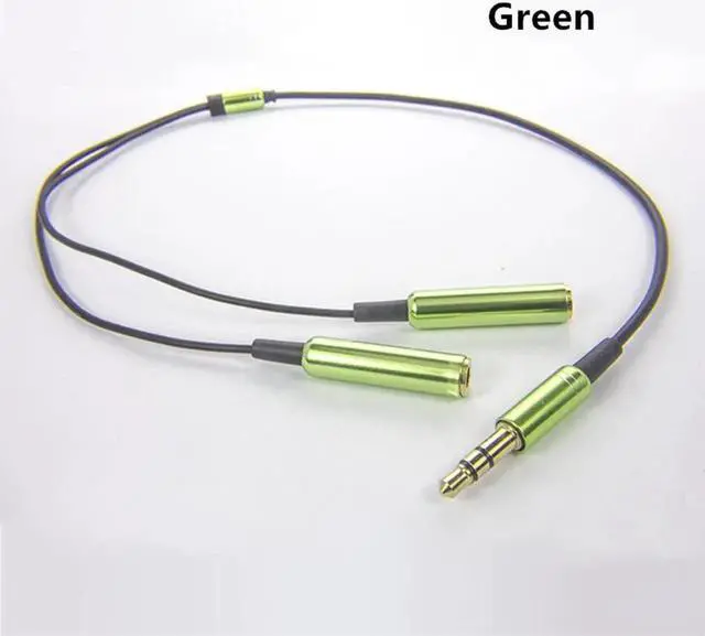 Alt view image 2 of 6 - 1Pcs 3.5mm Headphone Jack Auxiliary Audio Adapter 1 to 2 Audio Cable TPE Extension Cable For PC Microphone Splitter Male To Female