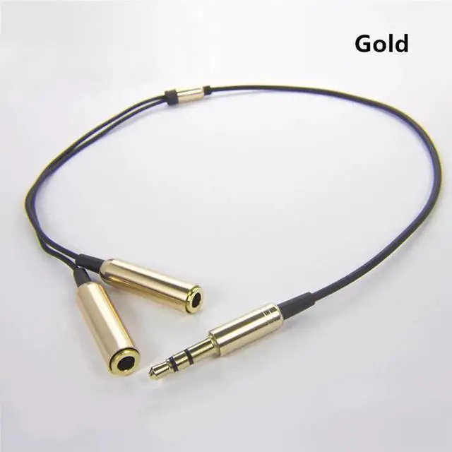 Alt view image 6 of 6 - 1Pcs 3.5mm Headphone Jack Auxiliary Audio Adapter 1 to 2 Audio Cable TPE Extension Cable For PC Microphone Splitter Male To Female