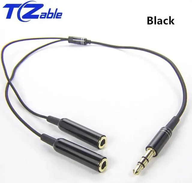 Main image of 1Pcs 3.5mm Headphone Jack Auxiliary Audio Adapter 1 to 2 Audio Cable TPE Extension Cable For PC Microphone Splitter Male To Female