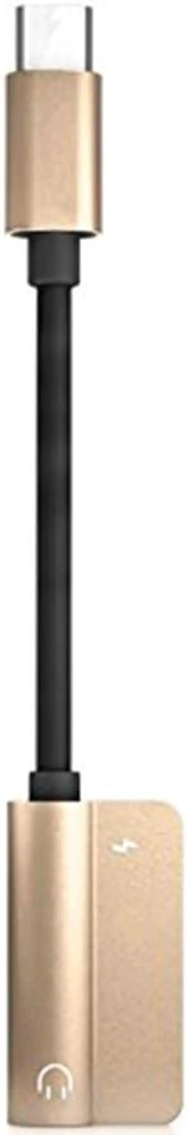 Alt view image 2 of 5 - 1Pcs 2 in 1 Type C Audio Cable Adapter Type C to 3.5mm Jack Audio Splitter Simply and fashion audio adapter