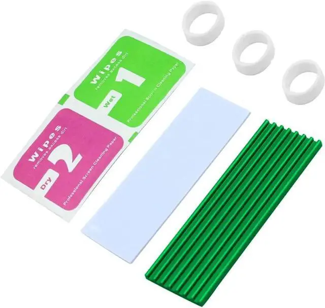 Main image of Thickness 3mm Heatsink for NVME NGFF M.2 2280 PCI-E SSD with Silicone Thermal Pad,Heat Dissipation Radiator, M.2 Cooling Heat Sink Heat Thermal Pads (Green)