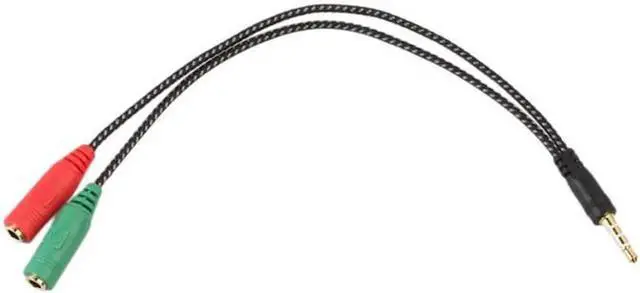 Alt view image 3 of 6 - 1Pcs Cable Adapter 2 In 1 Dispenser 4 Pole Audio Headphones From 3.5mm To 2 Female Jack Headphones Microphone Audio Cable for PC