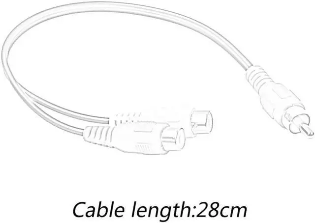Alt view image 6 of 6 - 1Pcs Practical Audio Video Cable RCA Splitter RCA Male Connectors to 2RCA Female Stereo Plug Adapter Audio Cable Cord Digital Cables
