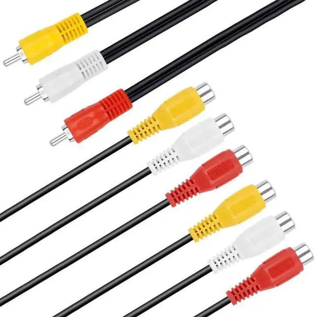 Alt view image 6 of 6 - 1Pcs 3 RCA Male to 6 RCA Female Audio Video Adapter Cable Connector Converter Cord Plug Splitter Audio Video Av Adapter Cable 12inch