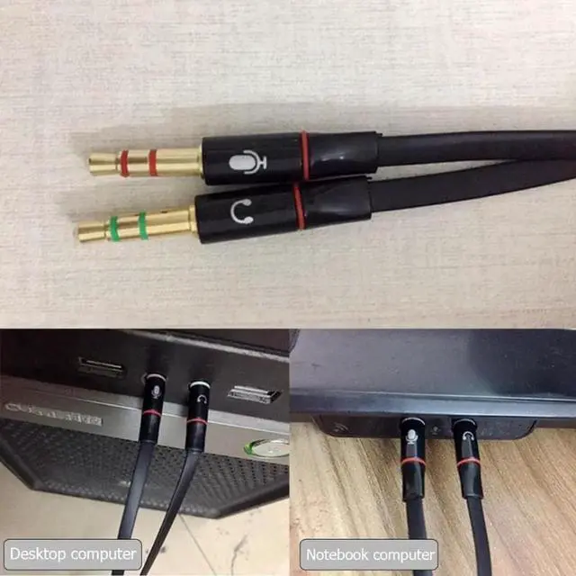 Alt view image 4 of 6 - 1Pcs Headphone Splitter Audio Cable 3.5mm Female to 2 Male Adapter Aux Cable Extension Wire Cord Convert Computer Audio to Phone
