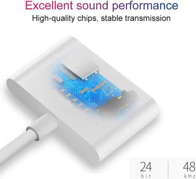 Alt view image 2 of 6 - 1Pcs Audio Adapter Charger Cable For iPhone X Dual For 8 Pin to 2 8Pin Audio&Charging Converter For iPhone Charging Audio Splitter