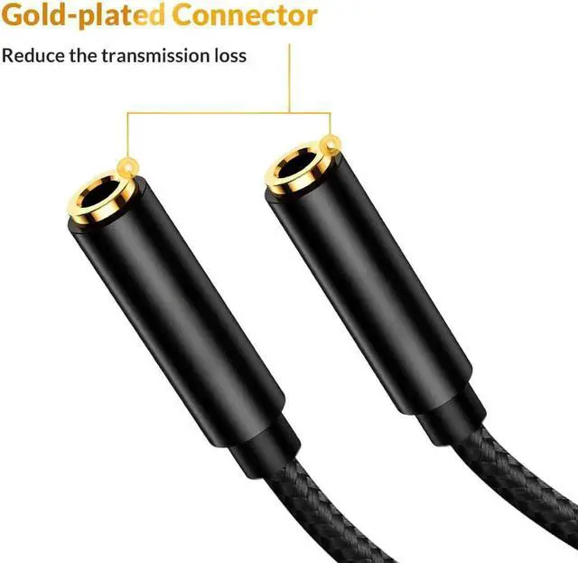 Alt view image 4 of 6 - 1Pcs TOPK Aux Cable 3.5mm Jack Audio Extension Cable for Xiaomi 3.5mm Splitter headphone Adapter Cable for headphones Huawei p20 pro