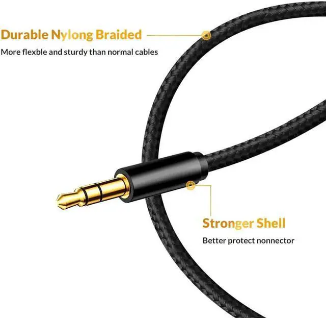 Alt view image 2 of 6 - 1Pcs TOPK Aux Cable 3.5mm Jack Audio Extension Cable for Xiaomi 3.5mm Splitter headphone Adapter Cable for headphones Huawei p20 pro