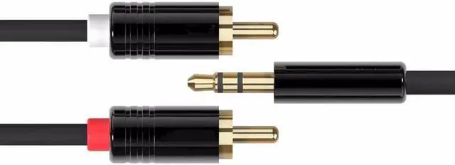 Alt view image 2 of 6 - 1Pcs Jack 3.5mm to 2 RCA Audio Cable AUX Splitter 3.5mm Stereo Male to Male RCA Adapter 2 Speaker Cable 1m