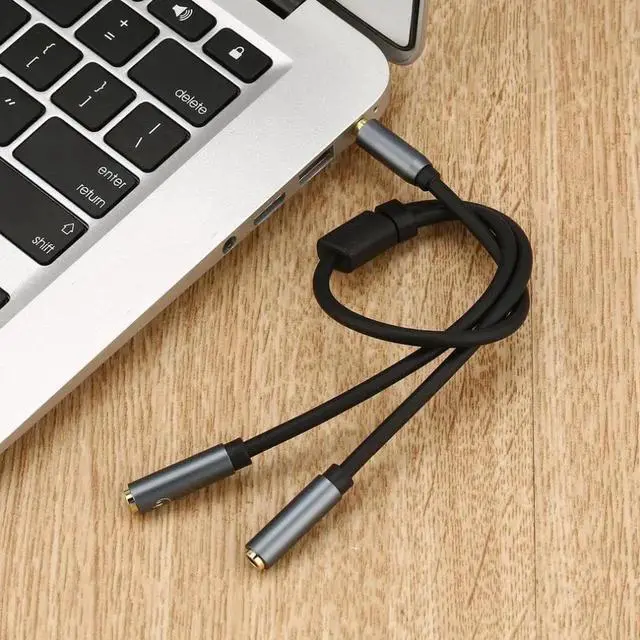 Alt view image 2 of 6 - 1Pcs Audio Splitter Cable 3.5mm Male to 3.5mm Dual Female Stereo Audio Headset Y Splitter Cable Headphone Jack Adapter
