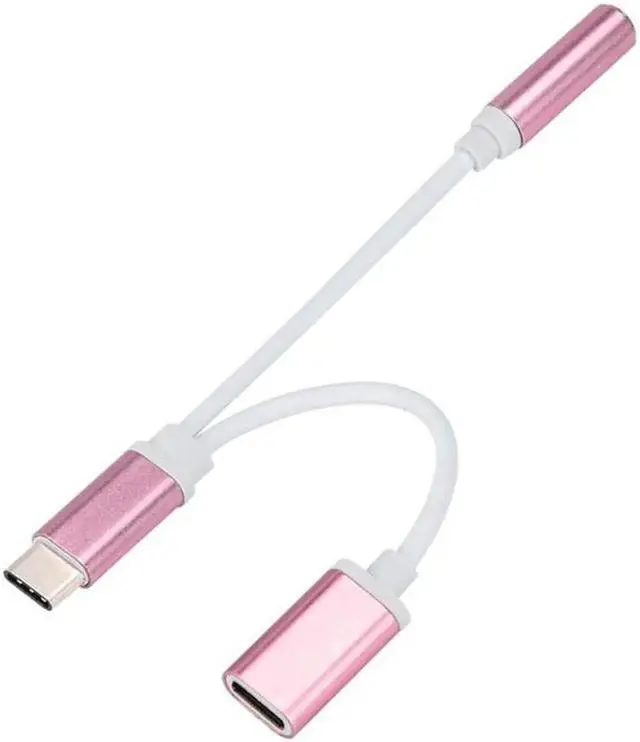 Alt view image 5 of 6 - 1Pcs 2 in 1 USB C Type C Male Audio Cable to 3.5mm Female Audio Jack Headset Earphone Adapter Wire Y Splitter Cable