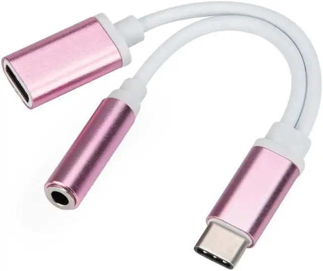 Alt view image 6 of 6 - 1Pcs 2 in 1 USB C Type C Male Audio Cable to 3.5mm Female Audio Jack Headset Earphone Adapter Wire Y Splitter Cable