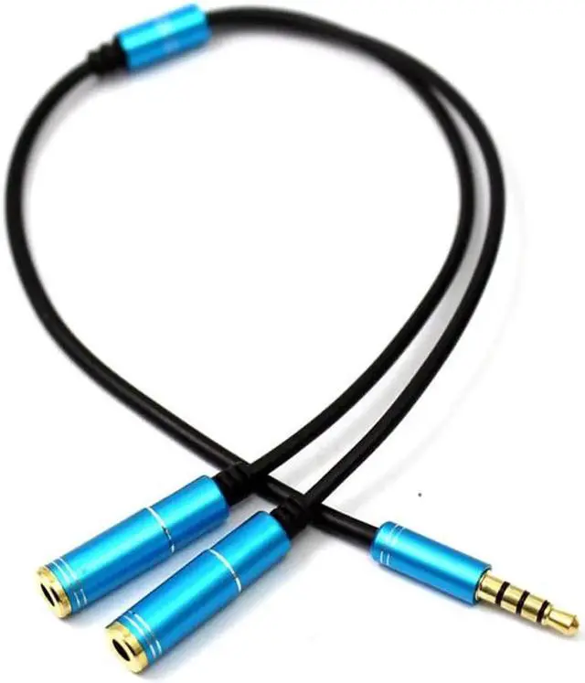 Alt view image 5 of 6 - 1Pcs 3.5mm Audio Splitter Cable 3.5mm Male to 2 Port 3.5mm Female with Mic 3.5 Extension Aux Cable Adapter for iPhone Speaker